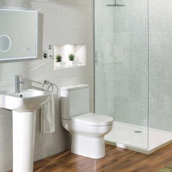 UK Bathrooms Essentials Tobol Close Coupled Toilet