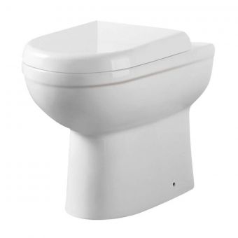 UK Bathrooms Essentials Pecos Comfort Height Back to Wall Toilet