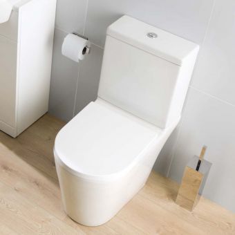 UK Bathrooms Essentials Elbe Short Projection Close Coupled Toilet