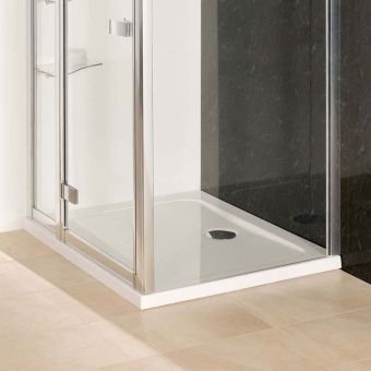 UK Bathrooms Essentials Tana Rectangular ABS Stone Resin Shower Tray