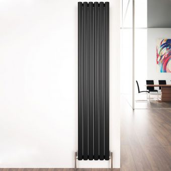 Carisa Tallis Aluminium Central Heating Radiator in Textured Black