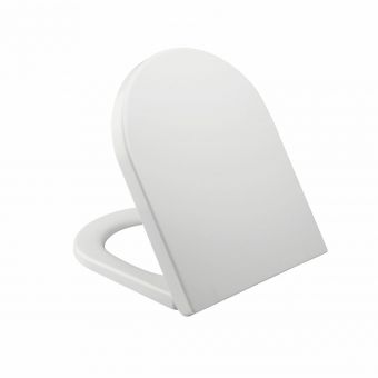 Amara Helmsley D Shape Back to Wall Soft Close Seat in White