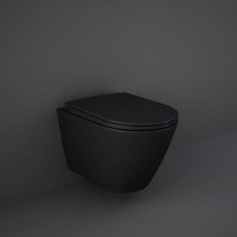RAK Feeling Replacement Soft Close Toilet Seat in Matt Black - FEESEAT504