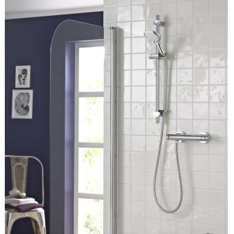 Bristan Artisan Thermostatic Surface Mounted Bar Shower Valve and Multi Function Handset - AR2 SHXMTFF C