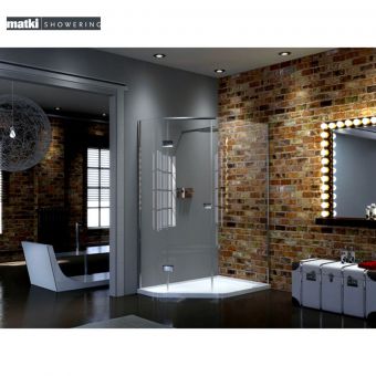 Matki Illusion Quintesse Shower Enclosure with Integrated Shower Tray IQT1490 RH GG