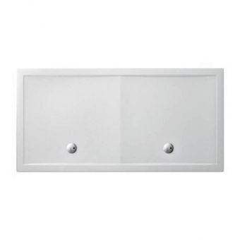 Crosswater (Simpsons) Rectangular 35mm Acrylic Shower Tray with Double Wastes