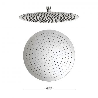 Crosswater Central Fixed Shower Head Silver FH400SR+