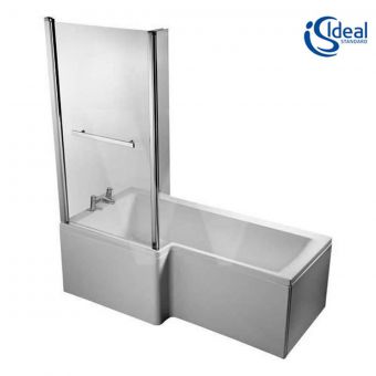 Ideal Standard Concept Space Square Idealform L Shaped Shower Bath