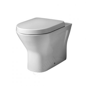 UK Bathrooms Essentials Ivy Comfort Height Back to Wall Toilet
