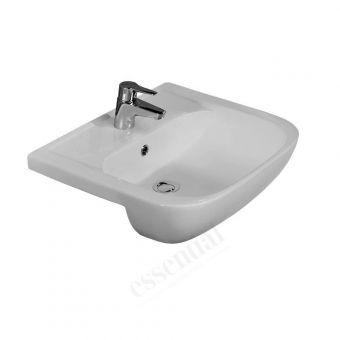UK Bathrooms Essentials Fuchsia Semi-recessed Basin 55cm