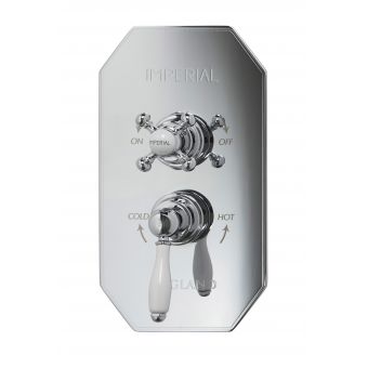 Imperial Quadrata Cambridge Concealed Thermostatic Shower Valve with Radcliffe Handle