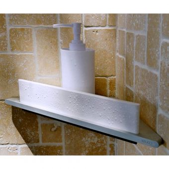 Keuco Edition 400 Corner Shower Shelf with Integrated Glass Wiper - 11557170100