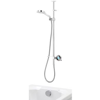 Aqualisa Q Smart Shower with Adjustable Head & Overflow Bath Filler