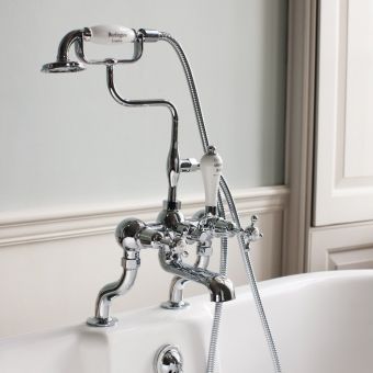 Burlington Claremont Deck Mounted Bath Shower Mixer Tap - T1/T18