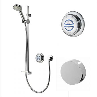 Aqualisa Quartz Smart Concealed Shower with Adjustable Head & Overflow Bath Filler