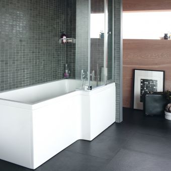 ClearGreen Ecosquare Contemporary L Shaped Shower Bath 