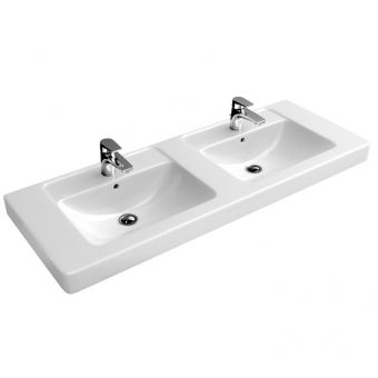 Abacus Simple Double Bathroom Basin 130cm - VBSW-35-3013