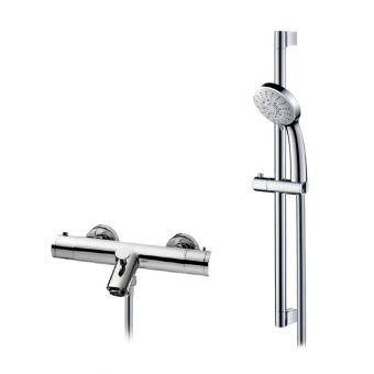 Abacus Emotion Exposed Bath Shower Mixer Tap with Riser Rail Kit E11 - TBKT-05-0011
