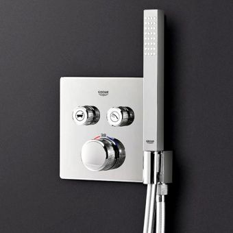Grohe SmartControl Double Thermostatic Square Valve with Holder - 29125000