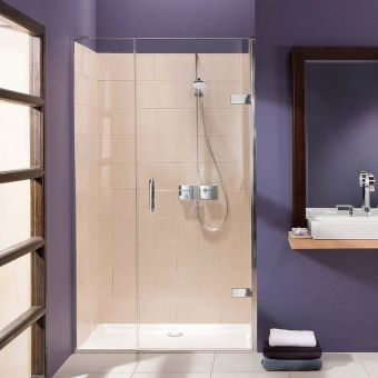 Matki EauZone Plus Hinged Door from Wall With Inline Panel for Recess