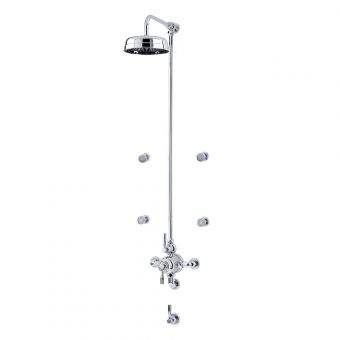 Perrin and Rowe Contemporary Shower Set Seven, with Body Jets - CSSD1