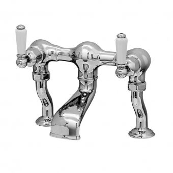 Perrin and Rowe Traditional Bath Filler Tap With Pillar Unions
