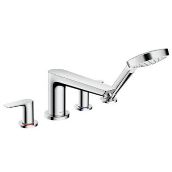 Hansgrohe Talis E 4-hole Rim-mounted Bath Mixer Tap with Shower Handset - 71748000