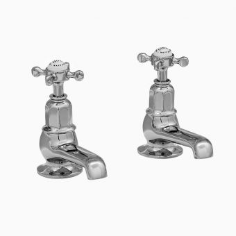 Perrin and Rowe Traditional Pair of Bath Pillar Taps 