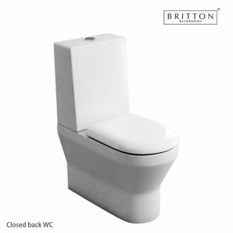 Britton Curve Close Coupled Toilet, pan only, in White 360mm 845mm 301957