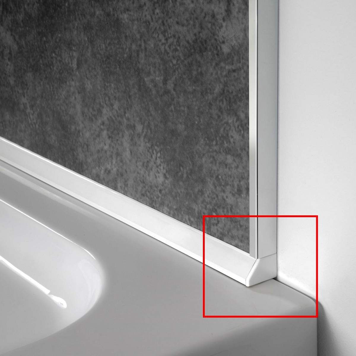 White Panel Trim Perfect For Bathroom Kitchen Shower Wall PVC Cladding Panels-10mm End Cap Edging Trim-100% Waterproof-Use with Claddtech Adhesive