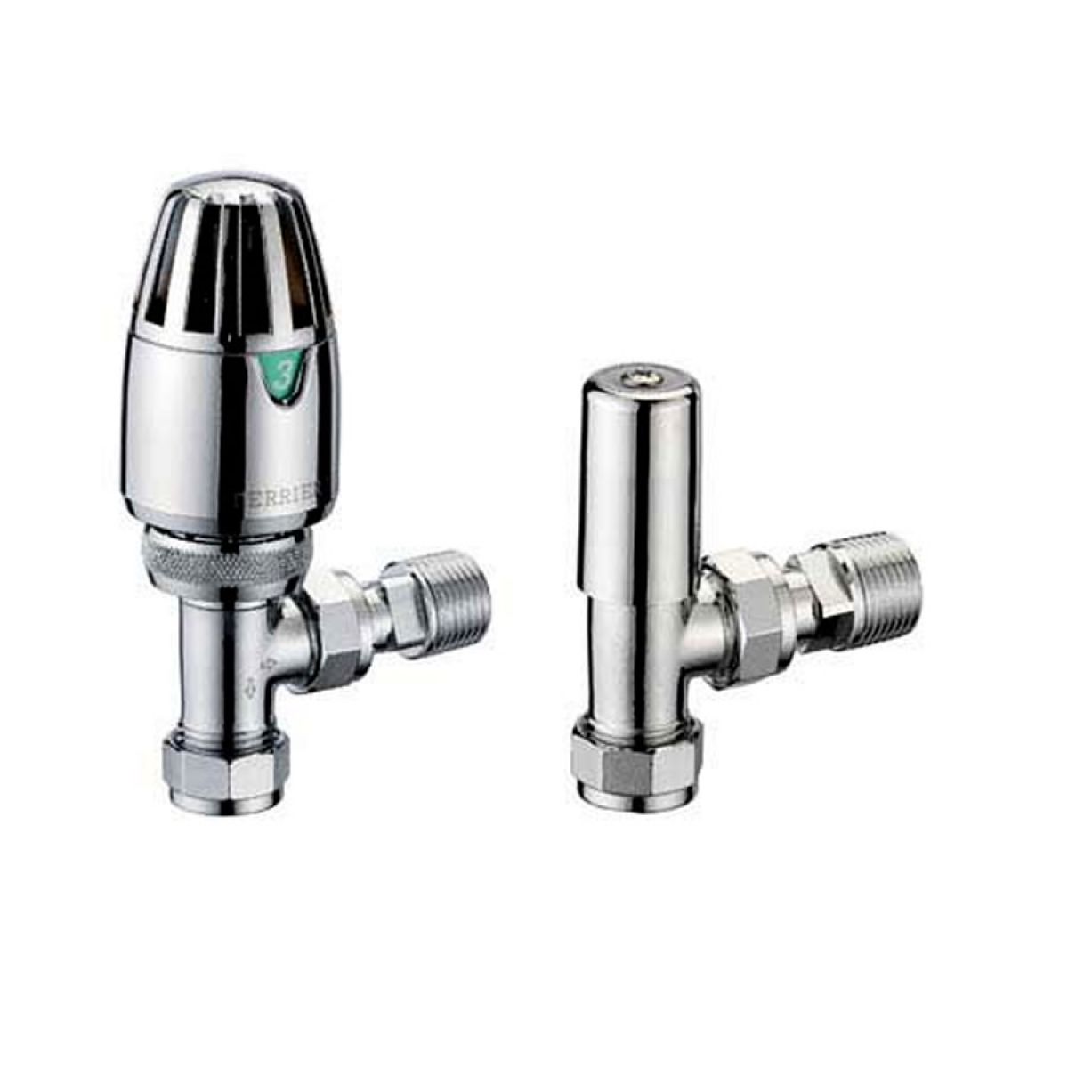 15mm thermostatic radiator valve and standard valve Terrier Pegler twin pack 