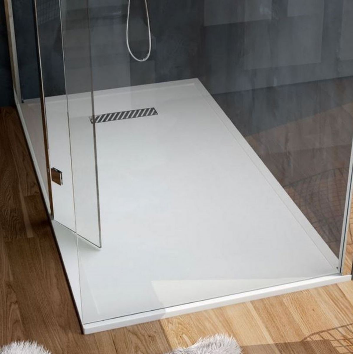 picture of a quadrant shower tray
