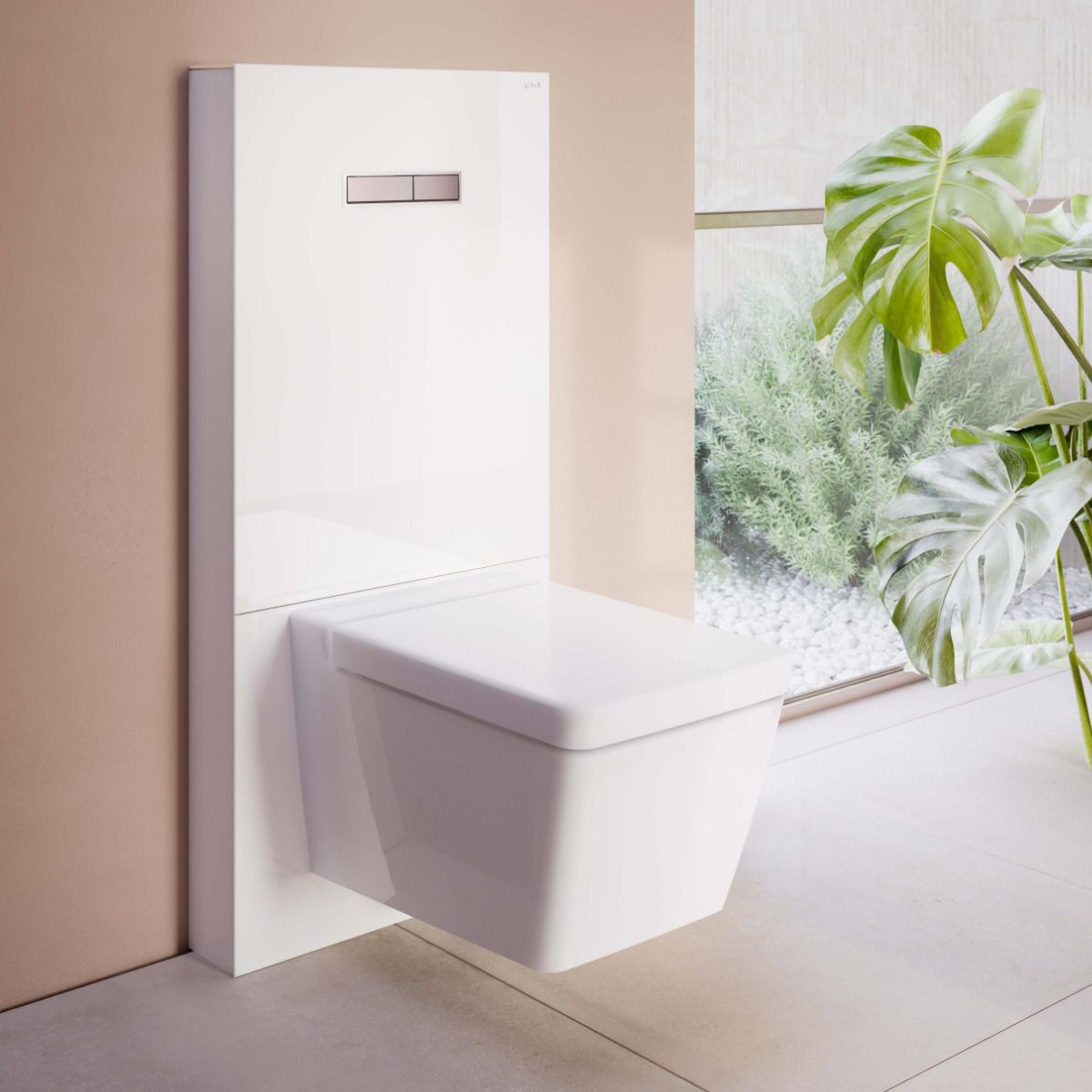 VitrA Vitrus Glass Covered Concealed Cistern for wall hung pan