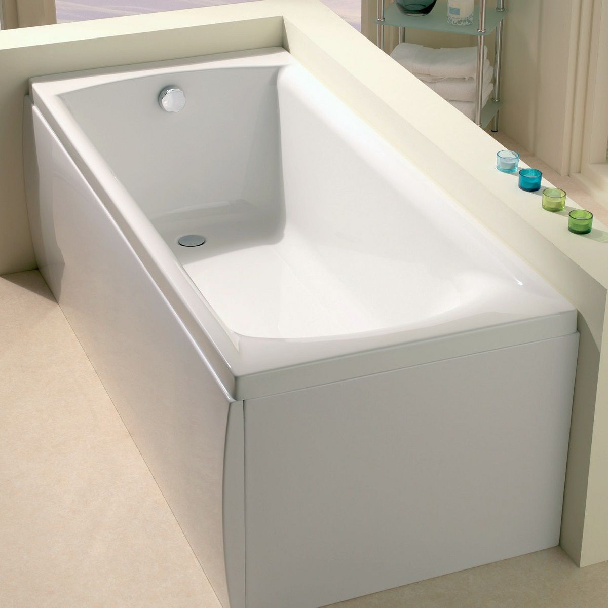 Ванна Duravit - Vero Single ended built in Bath - 1700 x 700mm - left hand. Ванная 1400х700. Bathtub Standard. Rectangle Acrylic Bath.