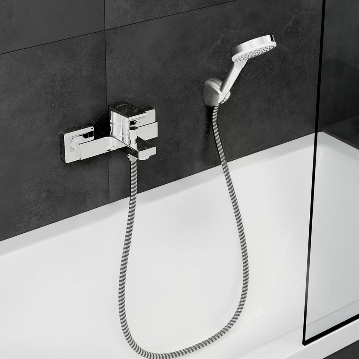 hansgrohe Vernis Shape Exposed Bath Mixer in Chrome - 71450000