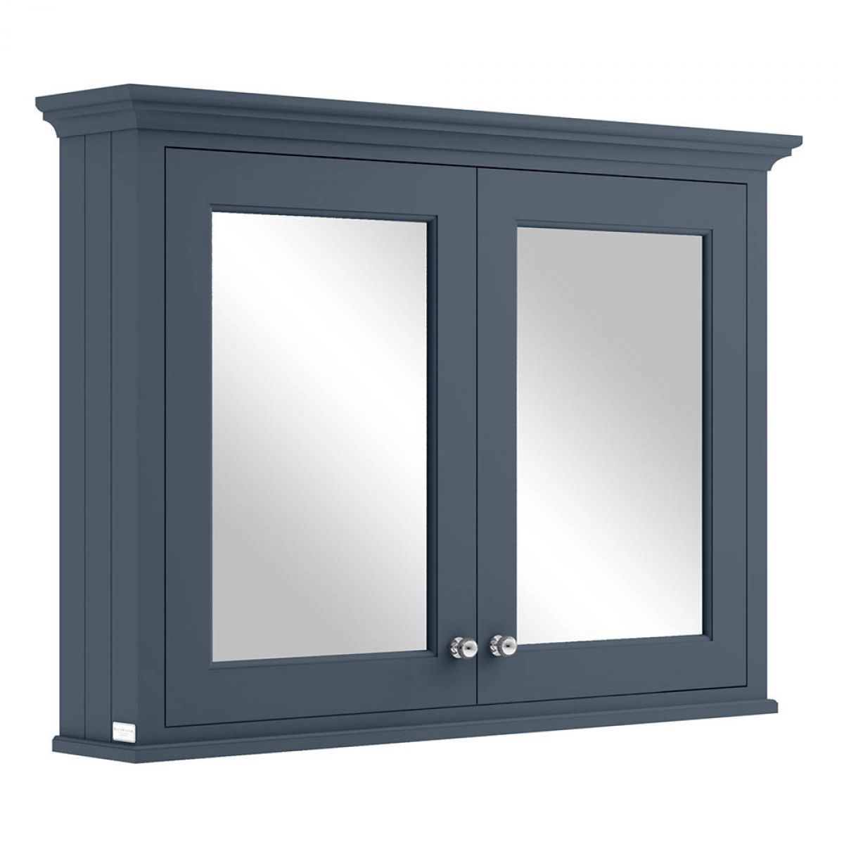 Bayswater 1050 Double Door Mirror Cabinet - Stiffkey Blue