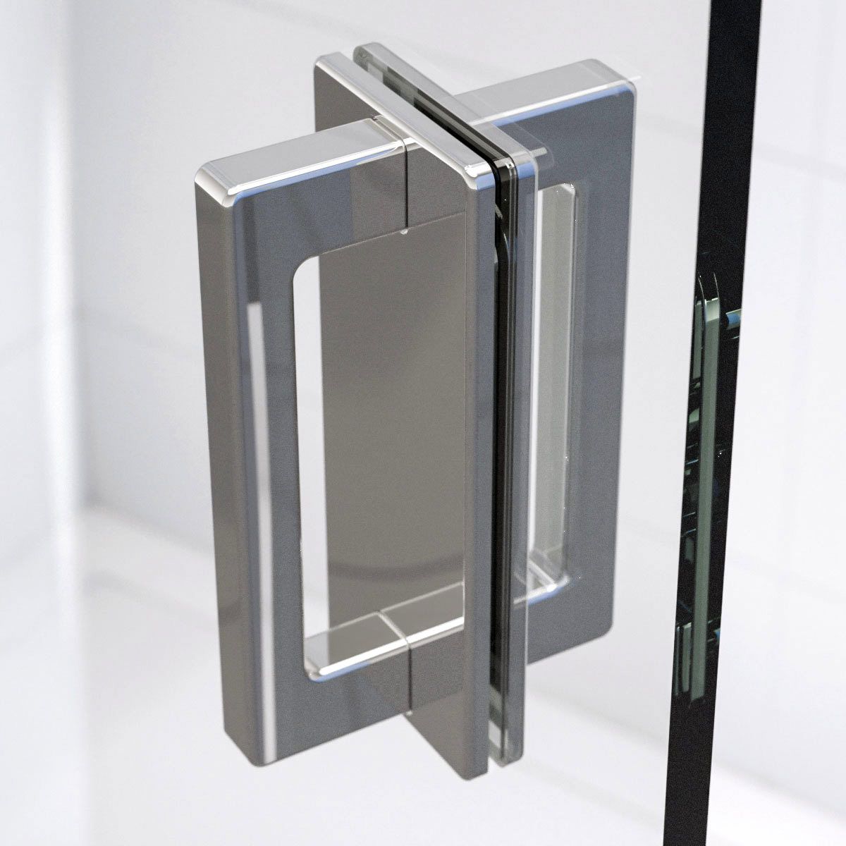 Kudos Pinnacle 8 Retro Fit Shower Door Handle for Centre Folding Doors - Chrome