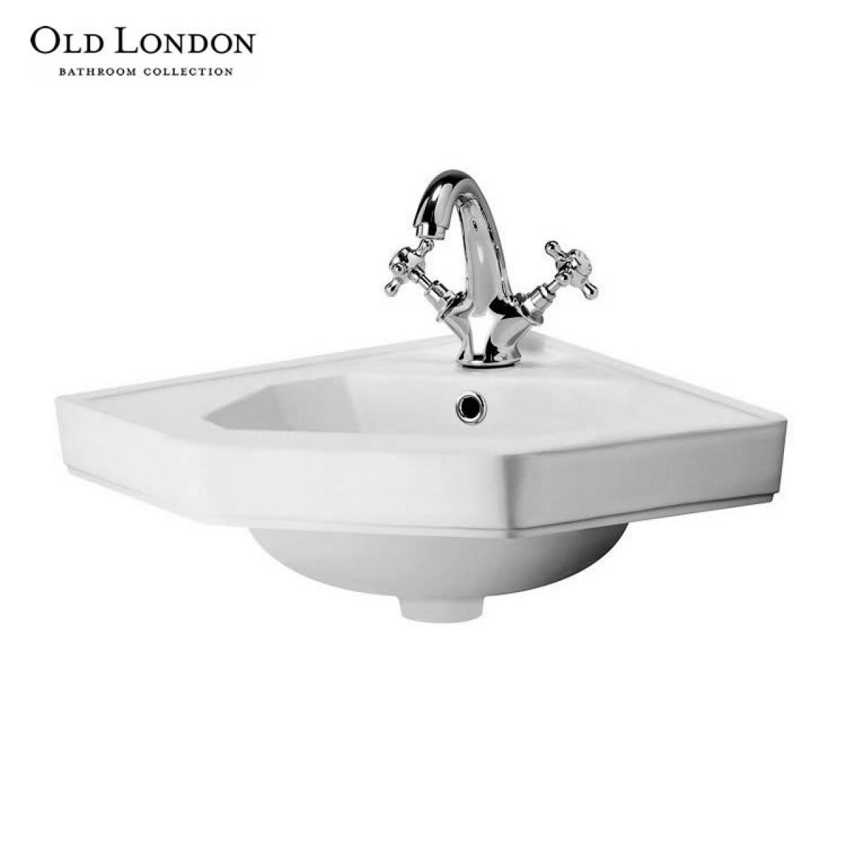 Old London Richmond Corner Bathroom Basin - NCS809