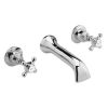Bayswater Crosshead 3 Tap Hole Wall Mounted Bath Filler