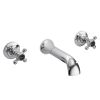 Bayswater Crosshead 3 Tap Hole Wall Mounted Bath Filler