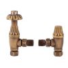 Bayswater Angled Thermostatic Fluted Head Radiator Valves