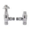 Bayswater Angled Thermostatic Fluted Head Radiator Valves