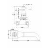 Bayswater Lever 3 Tap Hole Wall Mounted Bath Filler
