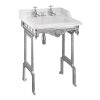Burlington Classic Square 65cm Basin with Integrated Waste and Washstand - B14