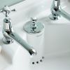 Burlington Classic Square 65cm Basin with Integrated Waste and Washstand - B14