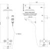 Burlington Eden Exposed Valve Shower Kit and Slide Rail with Claremont Handles - V33