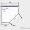 Kinedo Horizon Pivot Door Quadrant Shower Cubicle - CA138A12