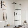 Impey Soho Black Double Walk in Wetroom Panel - AH24-BAR100
