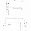 Crosswater Dune 2 Hole Wall Mounted Basin Mixer Tap - DN121WNC