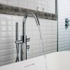 Crosswater Kai Lever Thermostatic Floor Standing Bath Filler with Shower Kit - KL418TFC